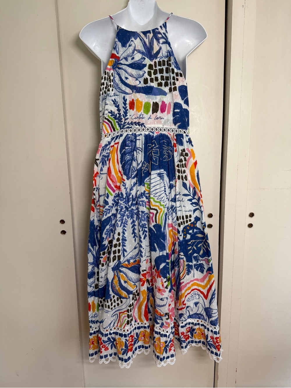 FARM Rio sleeveless summer midi dress size small - Picture 3 of 11